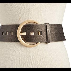 INC Oversized Crescent-Buckle Belt